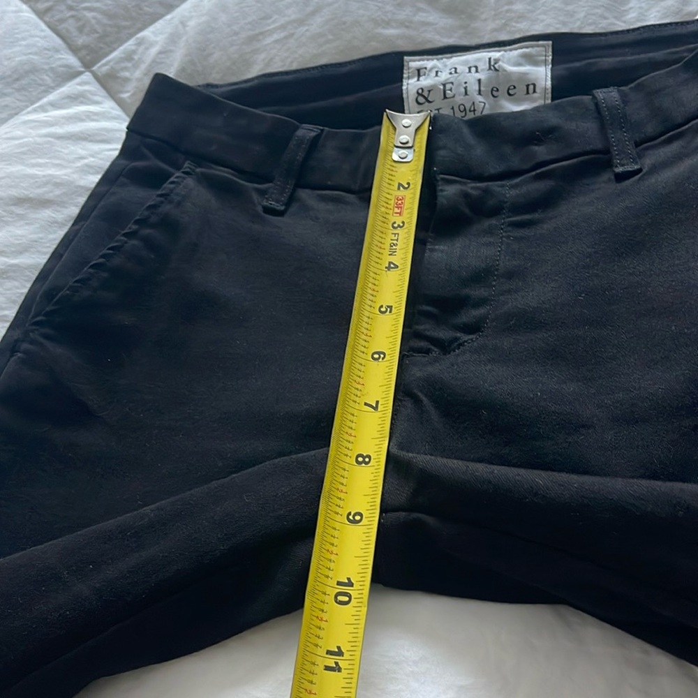 FRANK & EILEEN WICKLOW The Italian Chino ITALIAN PERFORMANCE TWILL in Black Sz 6 - Picture 15 of 17